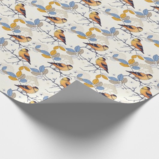 Baltimore Oriole vogel op tak Cadeaupapier (Hoek)