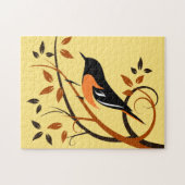 Baltimore Oriole Vogel Op Tak Legpuzzel (Horizontaal)