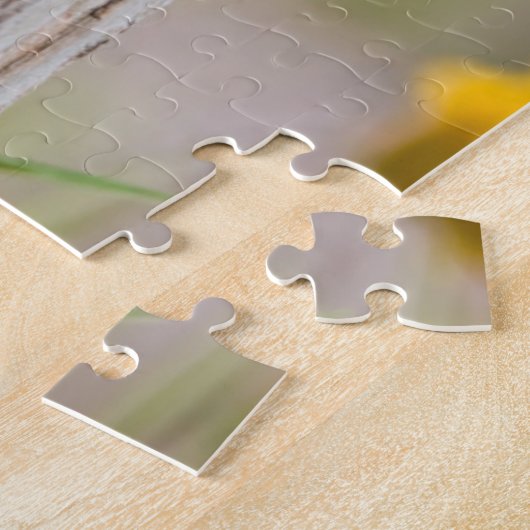 Baltimore Oriole vrouw in bloemtuin Legpuzzel (Zijkant)