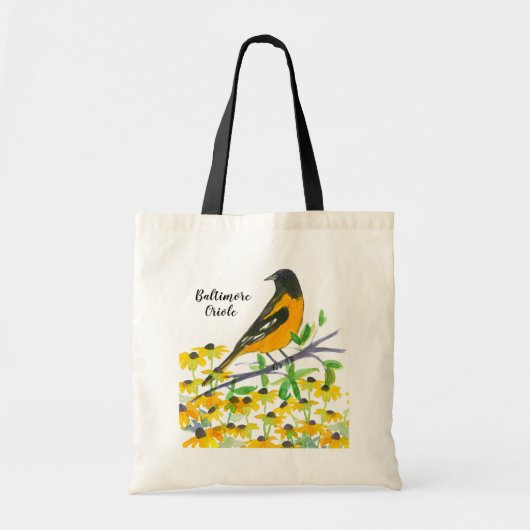 Baltimore Oriole Waterverf Bird Tote Bag (Voorkant)