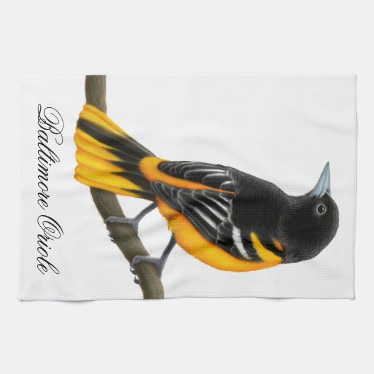 Baltimore Oriole Wild Bird Kitchen Towel Theedoek (Horizontaal)