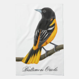 Baltimore Oriole Wild Bird Kitchen Towel Theedoek