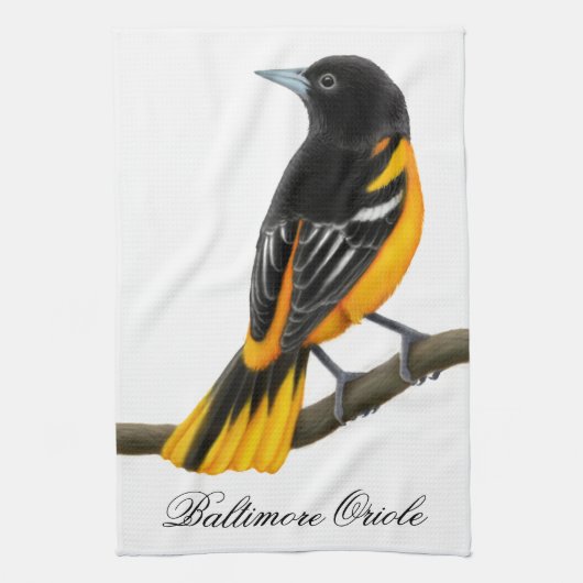 Baltimore Oriole Wild Bird Kitchen Towel Theedoek (Verticaal)