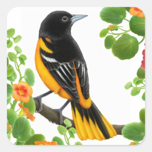 Baltimore Oriole Wild Bird Sticker (Voorkant)