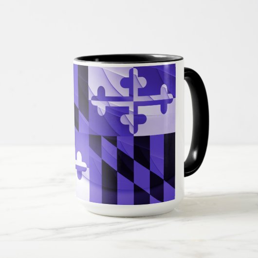 Baltimore Paarse Maryland State Flag Coffee Mok (Voorkant rechts)
