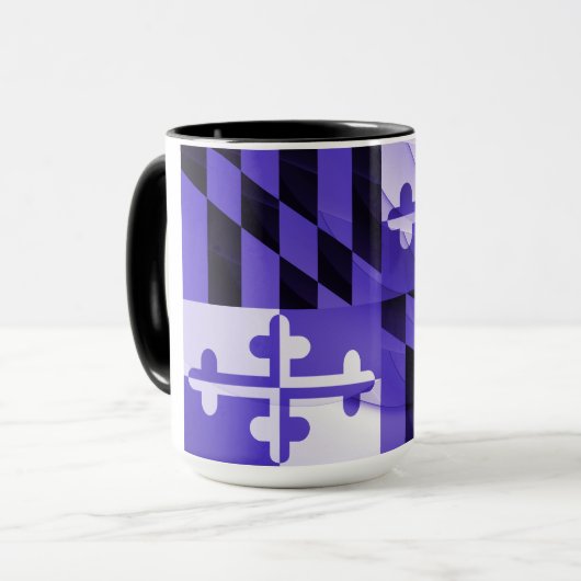 Baltimore Paarse Maryland State Flag Coffee Mok (Voorkant links)
