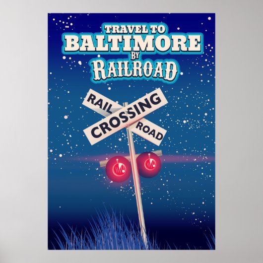 Baltimore Railroad-reisposter. Poster (Voorkant)