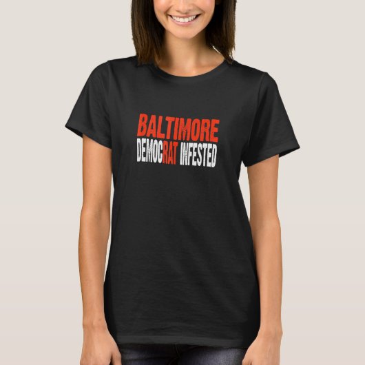 Baltimore Rat Infested Mess Shirt, grappig politie T-shirt (Voorkant)