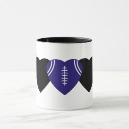 Baltimore Ravens Football Heart Design Mok
