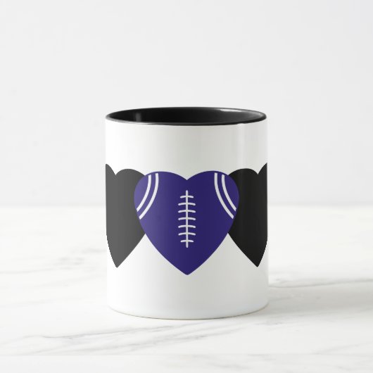 Baltimore Ravens Football Heart Design Mok (Midden)