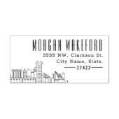 Baltimore Resident | Moderne Deco skyline Zelfinktende Stempel (Design)