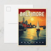 Baltimore Retro Reizen Briefkaart (Voorkant / Achterkant)