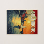 Baltimore Retro Reizen Legpuzzel (Horizontaal)