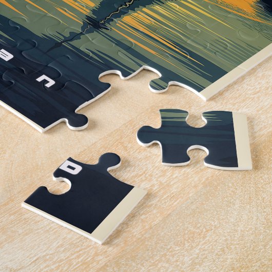 Baltimore Retro Reizen Legpuzzel (Zijkant)