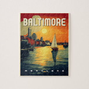 Baltimore Retro Reizen Legpuzzel