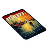 Baltimore Retro Reizen Magneet (Rechterzijde)