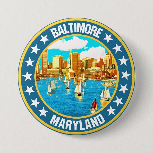 Baltimore Ronde Button 7,6 Cm (Voorkant)