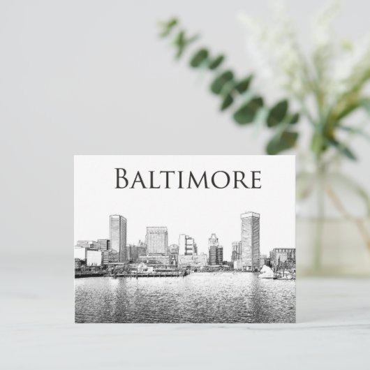 Baltimore: Scène van de binnenhaven Briefkaart (Staand voorkant)