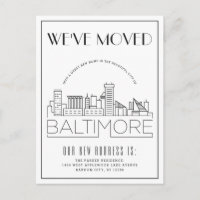 Baltimore Silhouet Moderne Deco Adreswijziging
