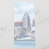 Baltimore Silhouette en Bruiloftsmenu voor de have Menu (Achterkant)