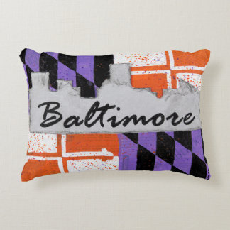 Baltimore Skyline Accent Pillow Accent Kussen