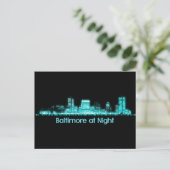 Baltimore Skyline Briefkaart (Staand voorkant)