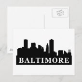 Baltimore Skyline Briefkaart (Voorkant / Achterkant)