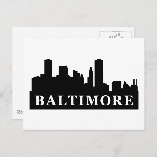 Baltimore Skyline Briefkaart (Voorkant / Achterkant)