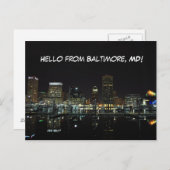 Baltimore Skyline Briefkaart (Voorkant / Achterkant)