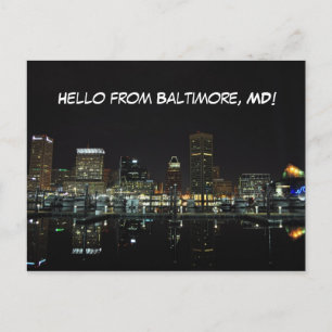 Baltimore Skyline Briefkaart
