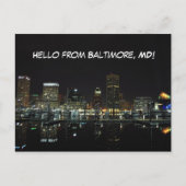 Baltimore Skyline Briefkaart (Voorkant)