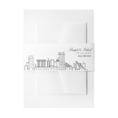 Baltimore Skyline bruiloft | Uitnodigingen Wikkel (Voorkant Voorbeeld)