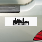 Baltimore Skyline Bumpersticker (Op auto)