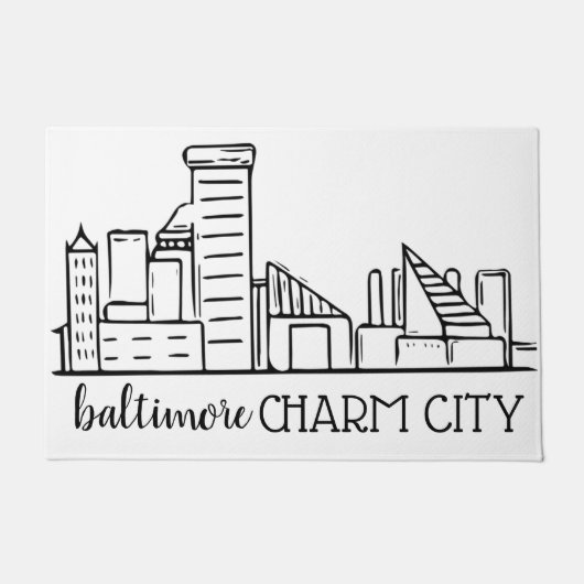 Baltimore Skyline Deurmat (Voorkant)