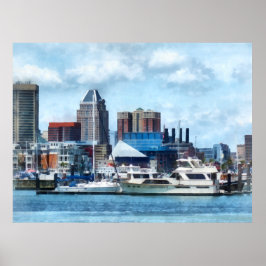 Baltimore Skyline en Harbour Poster