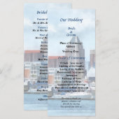 Baltimore Skyline en Harbour Wedding Programme Programmakaart (Voorkant / Achterkant)