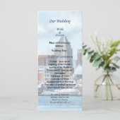 Baltimore Skyline en Harbour Wedding Programme Programmakaart (Staand voorkant)