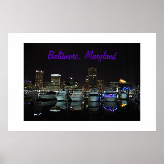 Baltimore Skyline-foto Poster (Voorkant)
