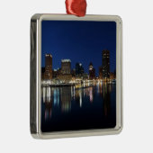 Baltimore Skyline in Dusk Metalen Ornament (Rechts)