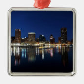 Baltimore Skyline in Dusk Metalen Ornament (Voorkant)