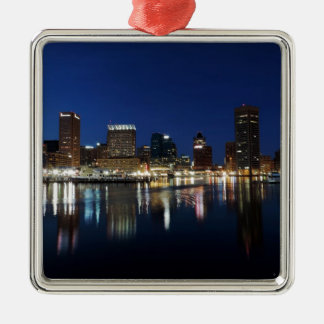 Baltimore Skyline in Dusk Metalen Ornament
