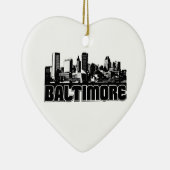 Baltimore Skyline Keramisch Ornament (Rechts)