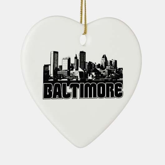 Baltimore Skyline Keramisch Ornament (Rechts)