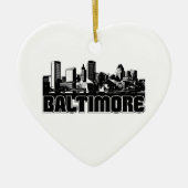 Baltimore Skyline Keramisch Ornament (Voorkant)