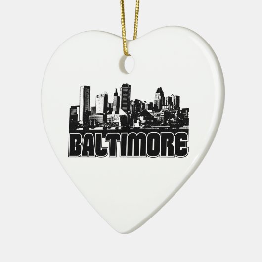 Baltimore Skyline Keramisch Ornament (Links)