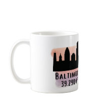 Baltimore Skyline Latitude en Lengtegraad