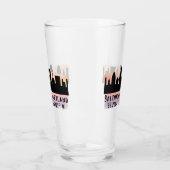 Baltimore Skyline Latitude en Longitude Pint Glas (Links)
