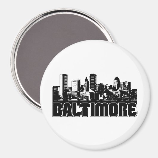 Baltimore Skyline Magneet (Voorkant / Achterkant)
