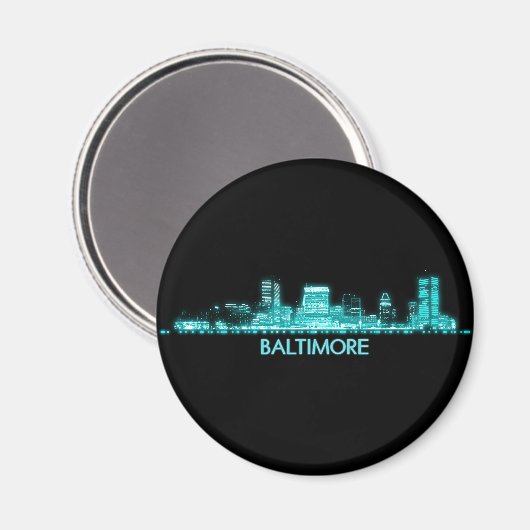 Baltimore Skyline Magneet (Voorkant / Achterkant)