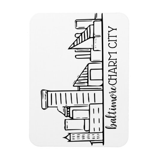 Baltimore Skyline Magneet (Verticaal)